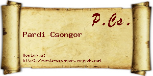 Pardi Csongor névjegykártya