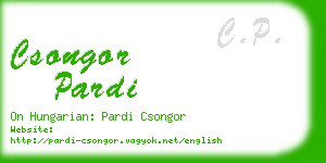 csongor pardi business card